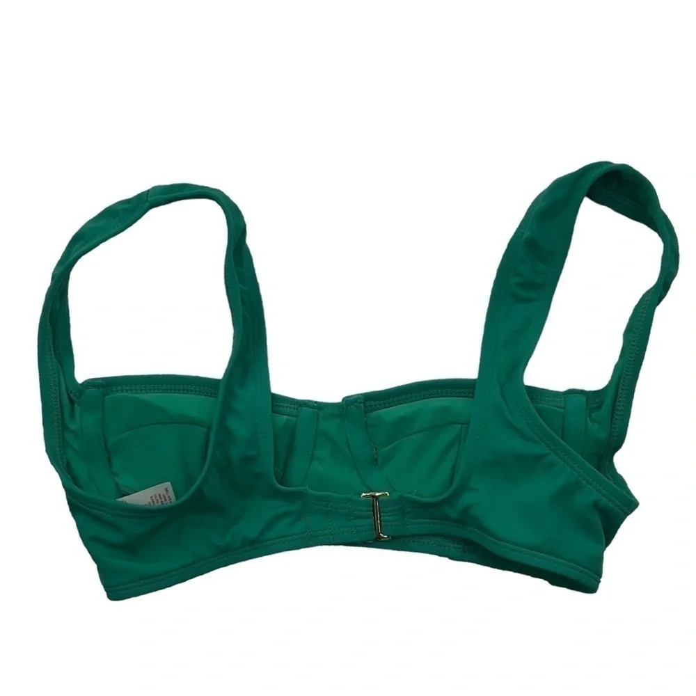 Xhilaration Womens Juniors Size XL Wireless Bikini Swim Swimsuit Top Green